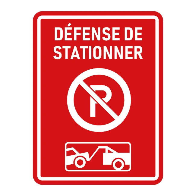 Aua Signaletique – Cartello Divieto Di Sosta ‘Rimozione Forzata’ 330 Mm – Adesivo In Vinile, PVC O Alluminio Dibond – Fabbricazione Francese