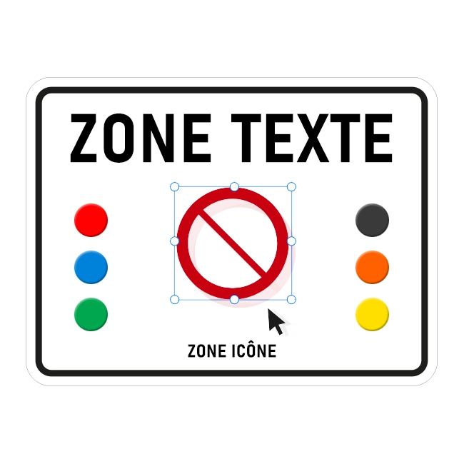 Affiche de stationnement horizontale